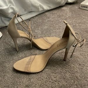 Schutz Nude Sandal Heels